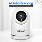 SriHome SH042 2.0MP 1080P HD AI WiFi パンチルト監視カメラ、SH042