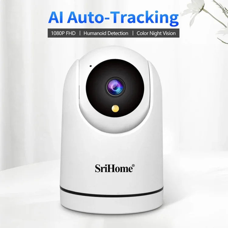 SriHome SH042 2.0MP 1080P HD AI WiFi パンチルト監視カメラ、SH042
