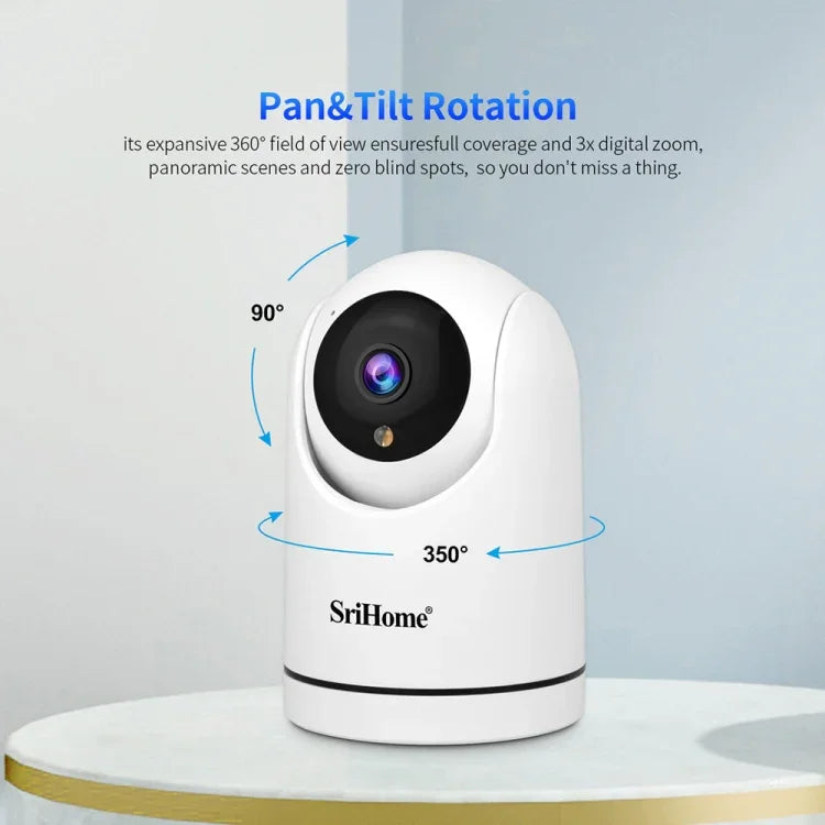 SriHome SH042 2.0MP 1080P HD AI WiFi パンチルト監視カメラ、SH042