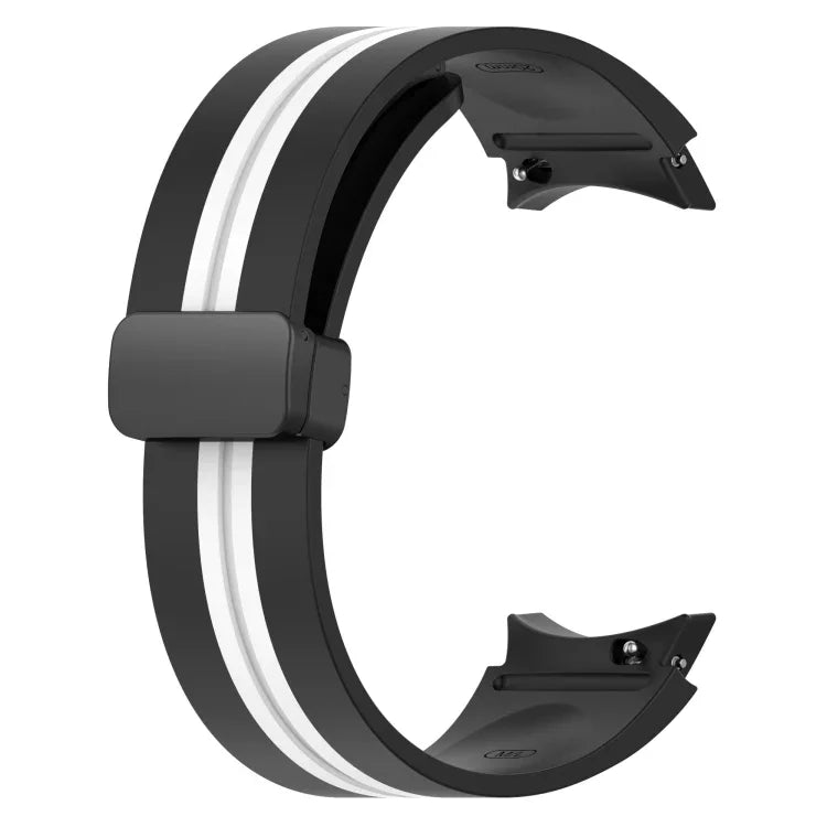 ツートンストライプ シリコンウォッチバンド、Samsung Galaxy Watch5 Pro用