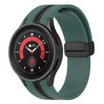 ツートンストライプ シリコンウォッチバンド、Samsung Galaxy Watch5 Pro用
