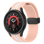 ツートンストライプ シリコンウォッチバンド、Samsung Galaxy Watch5 Pro用