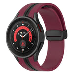 ツートンストライプ シリコンウォッチバンド、Samsung Galaxy Watch5 Pro用