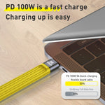 100W 10Gbps USB-C/Type-C-USB-C/Type-C FPCフレキシブルデータケーブル、長さ：13.8cm、10Gbps USB-C/Type-C-USB-C/Type-C