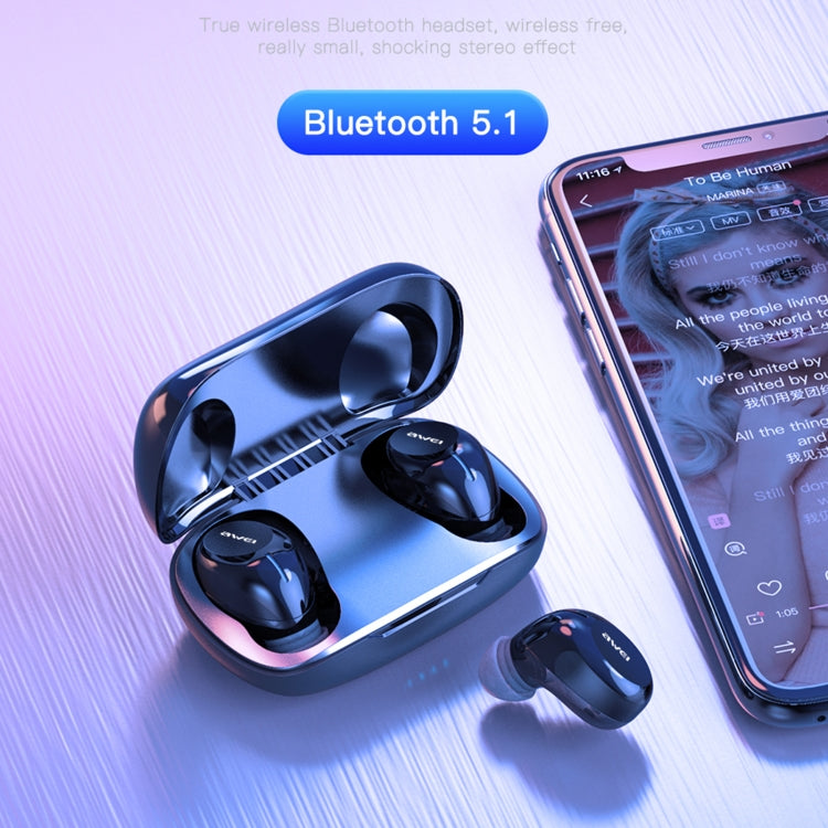 awei T20 Bluetooth 5.1 真のワイヤレスヘッドセット、T20