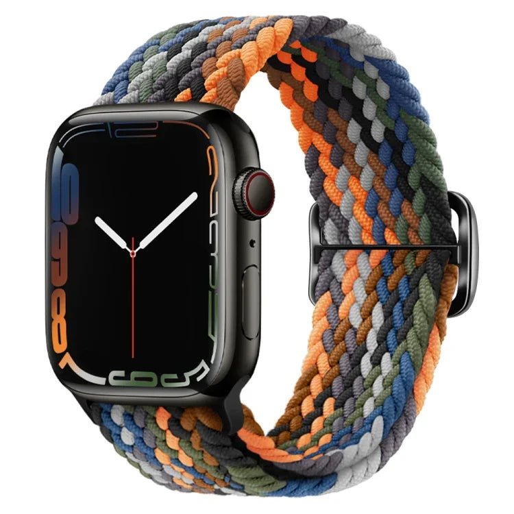 バックル付きナイロン編みウォッチバンド Apple Watch Ultra 49mm / Series 8&7 45mm / SE 2&6&SE&5&4 44mm / 3&2&1 42mm用