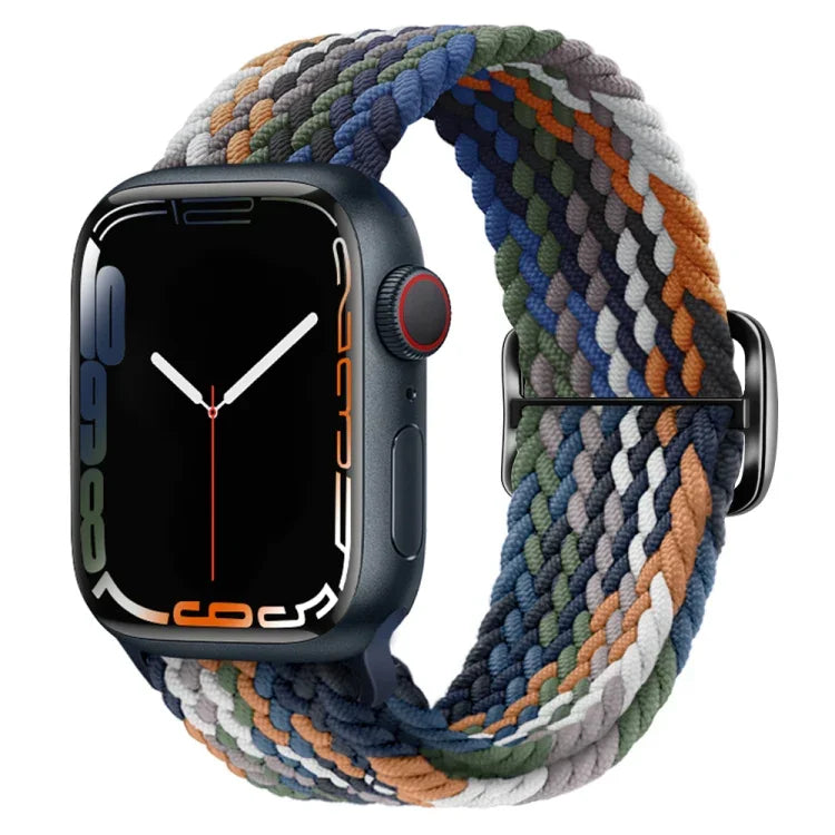 バックル付きナイロン編みウォッチバンド Apple Watch Ultra 49mm / Series 8&7 45mm / SE 2&6&SE&5&4 44mm / 3&2&1 42mm用