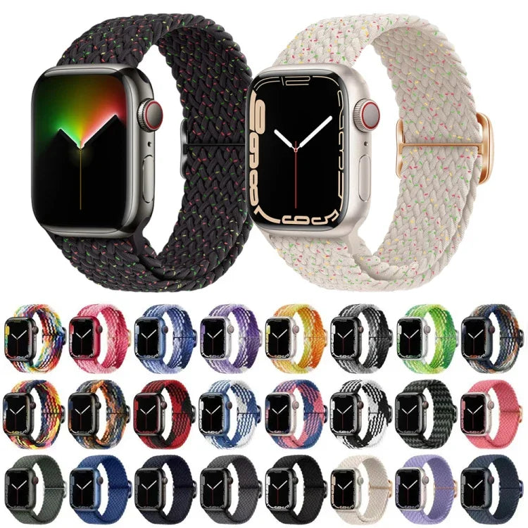 バックル付きナイロン編みウォッチバンド Apple Watch Ultra 49mm / Series 8&7 45mm / SE 2&6&SE&5&4 44mm / 3&2&1 42mm用