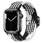 バックル付きナイロン編み時計バンド、Apple Watch シリーズ 8&7 41mm / SE 2&6&SE&5&4 40mm / 3&2&1 38mm 用、Apple Watch シリーズ 8&7 41mm / SE 2 用