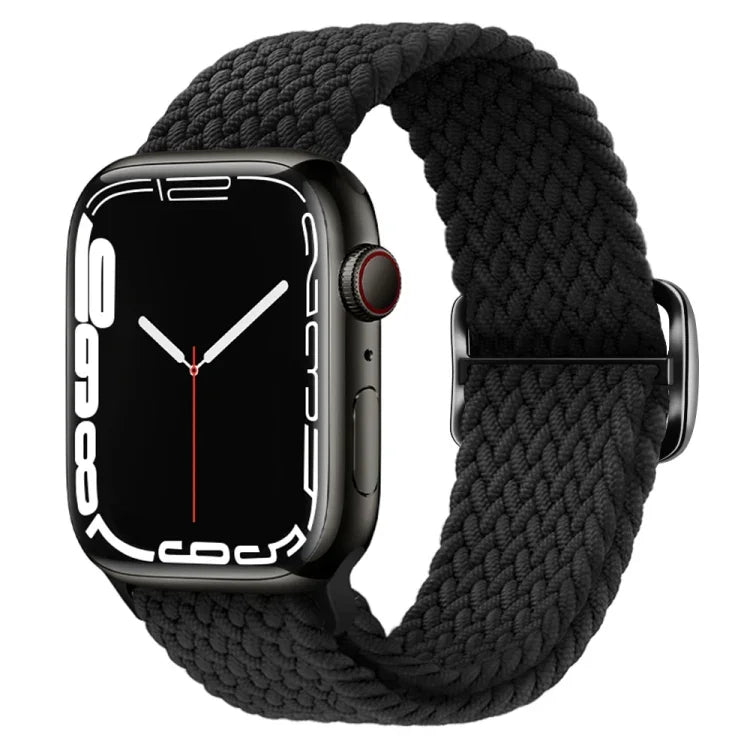 バックル付きナイロン編み時計バンド、Apple Watch シリーズ 8&7 41mm / SE 2&6&SE&5&4 40mm / 3&2&1 38mm 用、Apple Watch シリーズ 8&7 41mm / SE 2 用