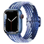 バックル付きナイロン編み時計バンド、Apple Watch シリーズ 8&7 41mm / SE 2&6&SE&5&4 40mm / 3&2&1 38mm 用、Apple Watch シリーズ 8&7 41mm / SE 2 用