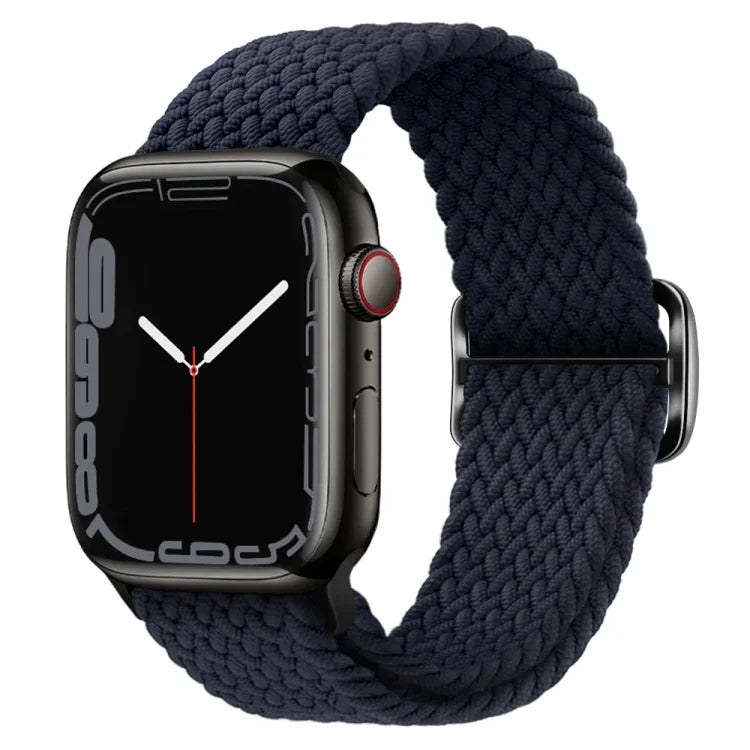 バックル付きナイロン編み時計バンド、Apple Watch シリーズ 8&7 41mm / SE 2&6&SE&5&4 40mm / 3&2&1 38mm 用、Apple Watch シリーズ 8&7 41mm / SE 2 用