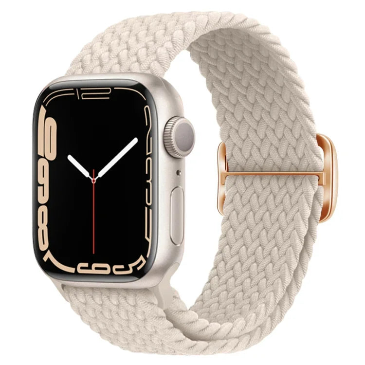 バックル付きナイロン編み時計バンド、Apple Watch シリーズ 8&7 41mm / SE 2&6&SE&5&4 40mm / 3&2&1 38mm 用、Apple Watch シリーズ 8&7 41mm / SE 2 用