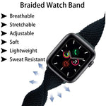 バックル付きナイロン編み時計バンド、Apple Watch シリーズ 8&7 41mm / SE 2&6&SE&5&4 40mm / 3&2&1 38mm 用、Apple Watch シリーズ 8&7 41mm / SE 2 用
