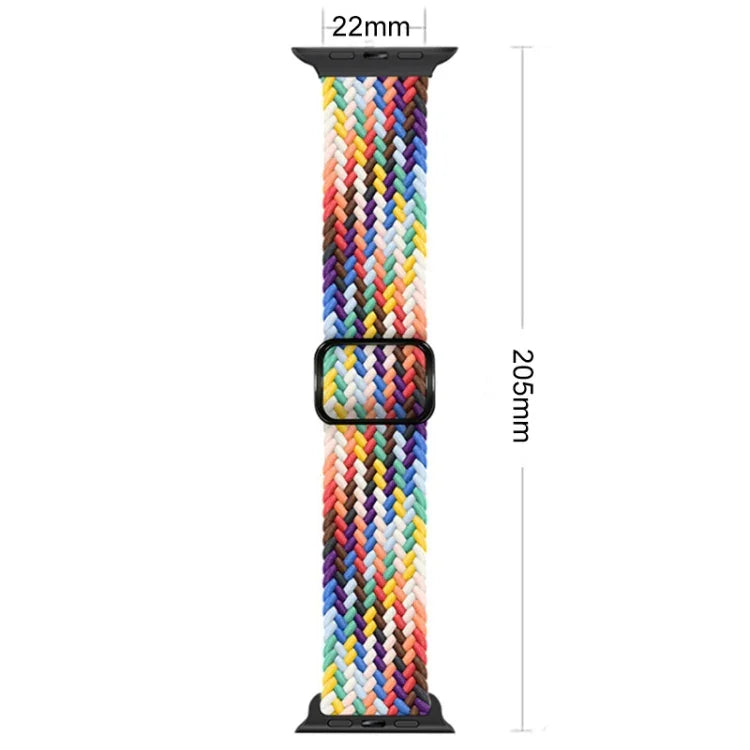 バックル付きナイロン編み時計バンド、Apple Watch シリーズ 8&7 41mm / SE 2&6&SE&5&4 40mm / 3&2&1 38mm 用、Apple Watch シリーズ 8&7 41mm / SE 2 用