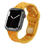 英字シリコン時計バンド、Apple Watch Ultra 49mm / シリーズ 8&7 45mm / SE 2&6&SE&5&4 44mm / 3&2&1 42mm 用、Apple Watch シリーズ 8&7 41mm / SE 2&6&SE&5&4 40mm / 3&2&1 38mm 用