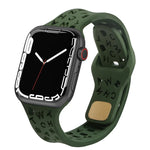 英字シリコン時計バンド、Apple Watch Ultra 49mm / シリーズ 8&7 45mm / SE 2&6&SE&5&4 44mm / 3&2&1 42mm 用、Apple Watch シリーズ 8&7 41mm / SE 2&6&SE&5&4 40mm / 3&2&1 38mm 用
