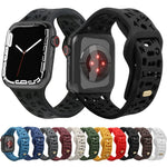 英字シリコン時計バンド、Apple Watch Ultra 49mm / シリーズ 8&7 45mm / SE 2&6&SE&5&4 44mm / 3&2&1 42mm 用、Apple Watch シリーズ 8&7 41mm / SE 2&6&SE&5&4 40mm / 3&2&1 38mm 用