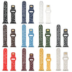英字シリコン時計バンド、Apple Watch Ultra 49mm / シリーズ 8&7 45mm / SE 2&6&SE&5&4 44mm / 3&2&1 42mm 用、Apple Watch シリーズ 8&7 41mm / SE 2&6&SE&5&4 40mm / 3&2&1 38mm 用