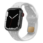 英字シリコン時計バンド、Apple Watch Ultra 49mm / シリーズ 8&7 45mm / SE 2&6&SE&5&4 44mm / 3&2&1 42mm 用、Apple Watch シリーズ 8&7 41mm / SE 2&6&SE&5&4 40mm / 3&2&1 38mm 用