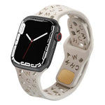 英字シリコン時計バンド、Apple Watch Ultra 49mm / シリーズ 8&7 45mm / SE 2&6&SE&5&4 44mm / 3&2&1 42mm 用、Apple Watch シリーズ 8&7 41mm / SE 2&6&SE&5&4 40mm / 3&2&1 38mm 用