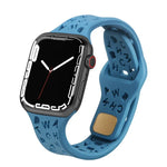 英字シリコン時計バンド、Apple Watch Ultra 49mm / シリーズ 8&7 45mm / SE 2&6&SE&5&4 44mm / 3&2&1 42mm 用、Apple Watch シリーズ 8&7 41mm / SE 2&6&SE&5&4 40mm / 3&2&1 38mm 用