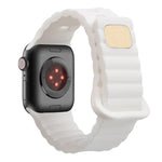 リバースバックルシリコンウォッチバンド Apple Watch Ultra 49mm / Series 8&7 45mm / SE 2&6&SE&5&4 44mm / 3&2&1 42mm用、Apple Watch Series 8&7 41mm / SE 2&6&SE&5&4 40mm / 3&2&1 38mm用