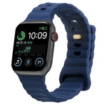 リバースバックルシリコンウォッチバンド Apple Watch Ultra 49mm / Series 8&7 45mm / SE 2&6&SE&5&4 44mm / 3&2&1 42mm用、Apple Watch Series 8&7 41mm / SE 2&6&SE&5&4 40mm / 3&2&1 38mm用
