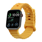 リバースバックルシリコンウォッチバンド Apple Watch Ultra 49mm / Series 8&7 45mm / SE 2&6&SE&5&4 44mm / 3&2&1 42mm用、Apple Watch Series 8&7 41mm / SE 2&6&SE&5&4 40mm / 3&2&1 38mm用