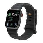 リバースバックルシリコンウォッチバンド Apple Watch Ultra 49mm / Series 8&7 45mm / SE 2&6&SE&5&4 44mm / 3&2&1 42mm用、Apple Watch Series 8&7 41mm / SE 2&6&SE&5&4 40mm / 3&2&1 38mm用