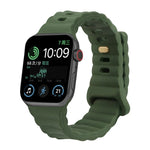 リバースバックルシリコンウォッチバンド Apple Watch Ultra 49mm / Series 8&7 45mm / SE 2&6&SE&5&4 44mm / 3&2&1 42mm用、Apple Watch Series 8&7 41mm / SE 2&6&SE&5&4 40mm / 3&2&1 38mm用
