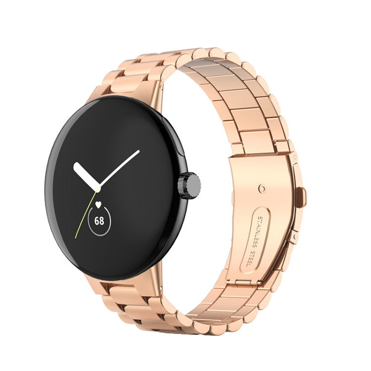 三連 ステンレススチール メタルウォッチバンド, Google Pixel Watch 4 / 3 / 2 / 1 41mm 用