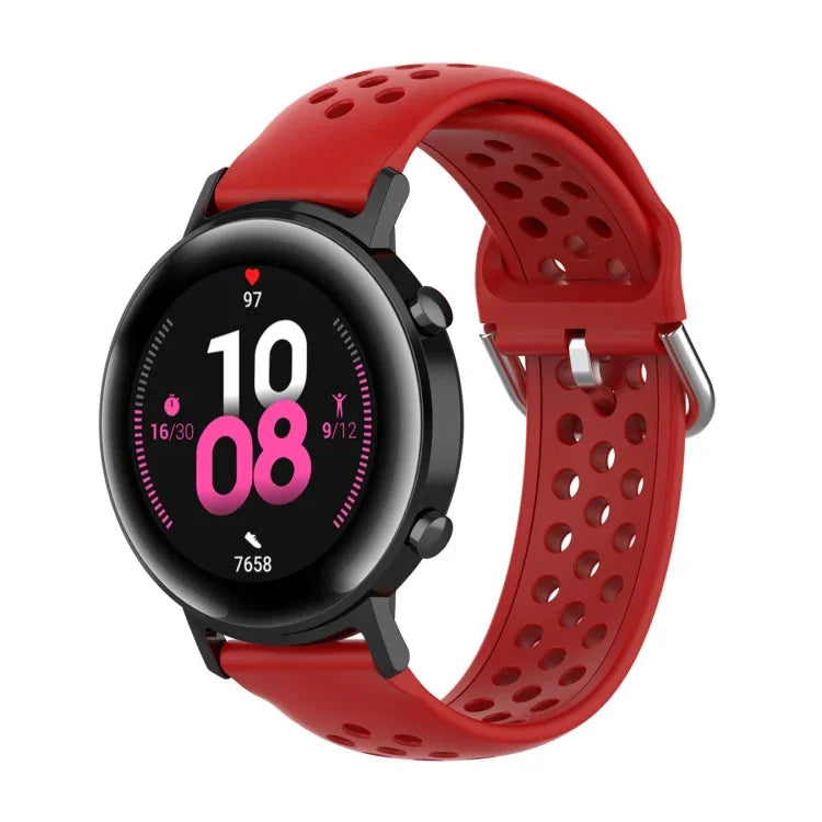 20mm クラスプ ソリッドカラー スポーツリストストラップウォッチバンド、Huawei Watch GT2 42MM用、Galaxy Watch Active2 / Active用