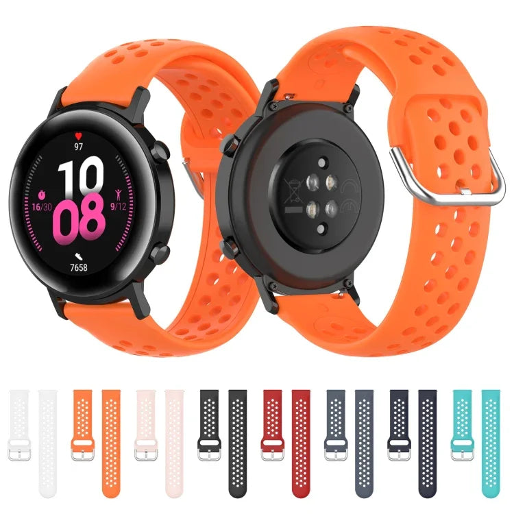 20mm クラスプ ソリッドカラー スポーツリストストラップウォッチバンド、Huawei Watch GT2 42MM用、Galaxy Watch Active2 / Active用