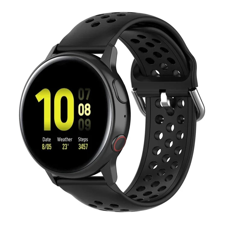 20mm クラスプ ソリッドカラー スポーツリストストラップウォッチバンド、Huawei Watch GT2 42MM用、Galaxy Watch Active2 / Active用
