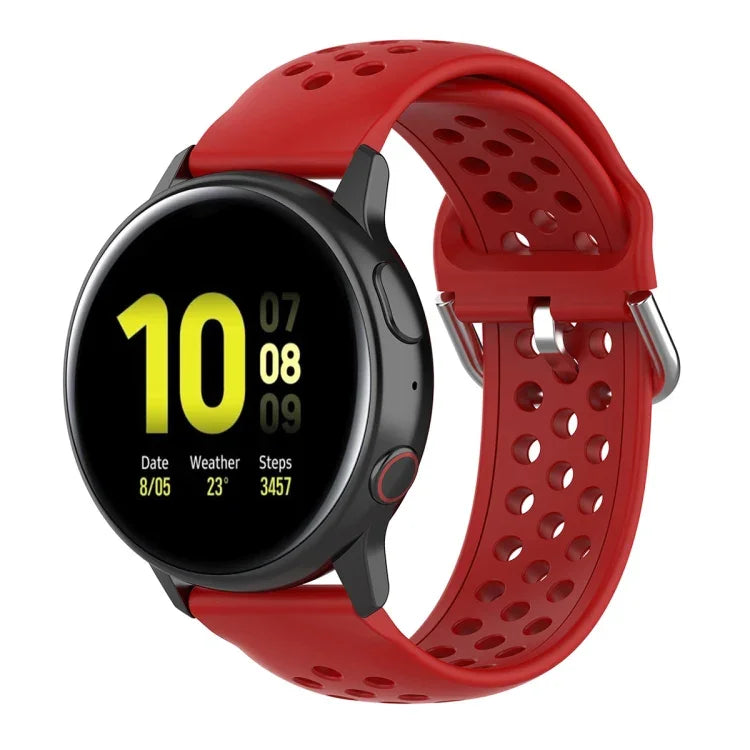 20mm クラスプ ソリッドカラー スポーツリストストラップウォッチバンド、Huawei Watch GT2 42MM用、Galaxy Watch Active2 / Active用