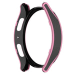 吊り下げ彫刻 ツートン保護ウォッチケース 強化ガラスフィルム付き、Samsung Galaxy Watch5 Pro 45mm用、Samsung Galaxy Watch5 40mm用、Samsung Galaxy Watch5 44mm用、Samsung Galaxy Watch4 40mm用、Samsung Galaxy Watch4 44mm用