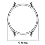 吊り下げ彫刻 ツートン保護ウォッチケース 強化ガラスフィルム付き、Samsung Galaxy Watch5 Pro 45mm用、Samsung Galaxy Watch5 40mm用、Samsung Galaxy Watch5 44mm用、Samsung Galaxy Watch4 40mm用、Samsung Galaxy Watch4 44mm用