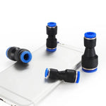 LAIZE 10個入り プラスチック減径直線型空気圧クイックフィッティングコネクター PG6-4、PG8-4、PG8-6、PG10-6、PG10-8、PG12-8、PG12-10、PG16-12