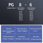 LAIZE 10個入り プラスチック減径直線型空気圧クイックフィッティングコネクター PG6-4、PG8-4、PG8-6、PG10-6、PG10-8、PG12-8、PG12-10、PG16-12