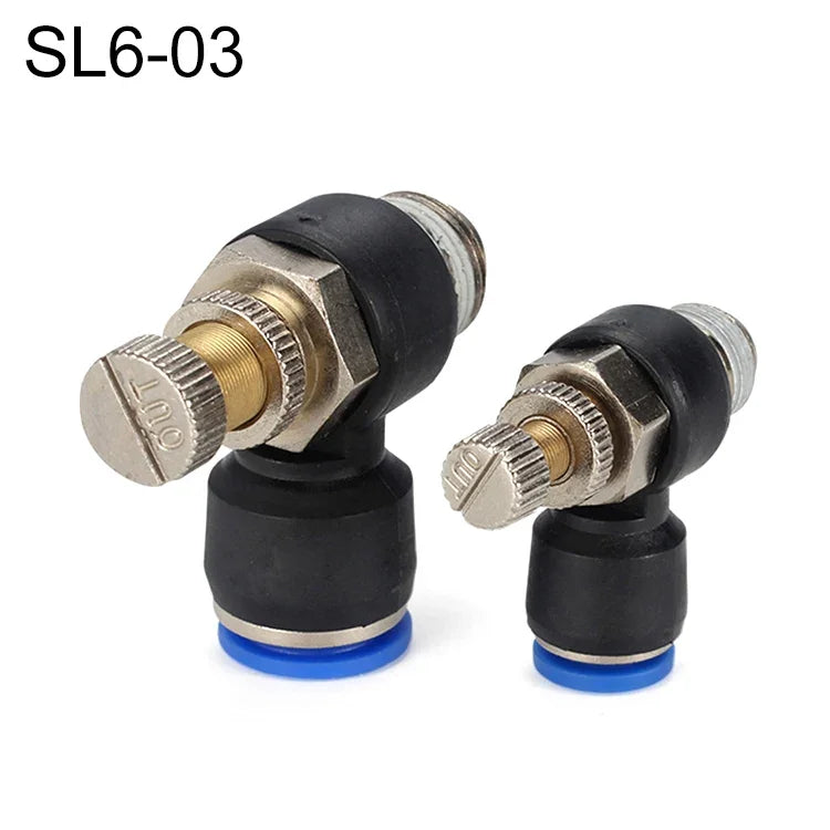 SL4-01 LAIZE 2個 スロットルバルブ クイックフィッティング空気圧コネクター、SL4-01（2個）、SL4-02、SL4-M5（2個）、SL6-01（2個）、SL6-02、SL6-03、SL6-04、SL6-M5（2個）、SL8-01（2個）、SL8-02、SL8-03、SL8-04、SL10-01（2個）、SL10-02、SL10-03、SL10-04、SL12-02
