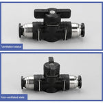 LAIZE Manual Valve Pneumatic Quick Fitting Connector, BUC-4, BUC-6, BUC-8, BUC-10, BUC-12, HVFF-4, HVFF-6, HVFF-8, HVFF-10, HVFF-12
