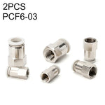 PCF6-02 LAIZE 2個入りメスネジ直線空気圧クイックフィッティングコネクター、PCF4-01 (10個), PCF4-02 (10個), PCF6-01 (10個), PCF6-02 (2個), PCF6-03 (2個), PCF6-04 (1個), PCF8-01 (2個), PCF8-02 (2個), PCF8-03 (1個), PCF8-04 (1個), PCF10-01 (1個)