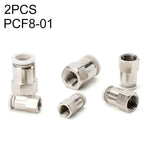 PCF6-02 LAIZE 2個入りメスネジ直線空気圧クイックフィッティングコネクター、PCF4-01 (10個), PCF4-02 (10個), PCF6-01 (10個), PCF6-02 (2個), PCF6-03 (2個), PCF6-04 (1個), PCF8-01 (2個), PCF8-02 (2個), PCF8-03 (1個), PCF8-04 (1個), PCF10-01 (1個)