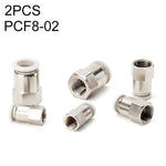 PCF6-02 LAIZE 2個入りメスネジ直線空気圧クイックフィッティングコネクター、PCF4-01 (10個), PCF4-02 (10個), PCF6-01 (10個), PCF6-02 (2個), PCF6-03 (2個), PCF6-04 (1個), PCF8-01 (2個), PCF8-02 (2個), PCF8-03 (1個), PCF8-04 (1個), PCF10-01 (1個)
