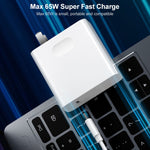 Huaweiノートパソコン用電源アダプター、65W充電器、65W充電器＋1.5m急速充電ケーブル、65W充電器＋2m急速充電ケーブル
