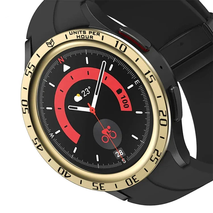 ダイヤルスチール保護フレーム、Samsung Galaxy Watch5 Pro 45mm Aスタイル用、Samsung Galaxy Watch5 Pro 45mm Eスタイル用
