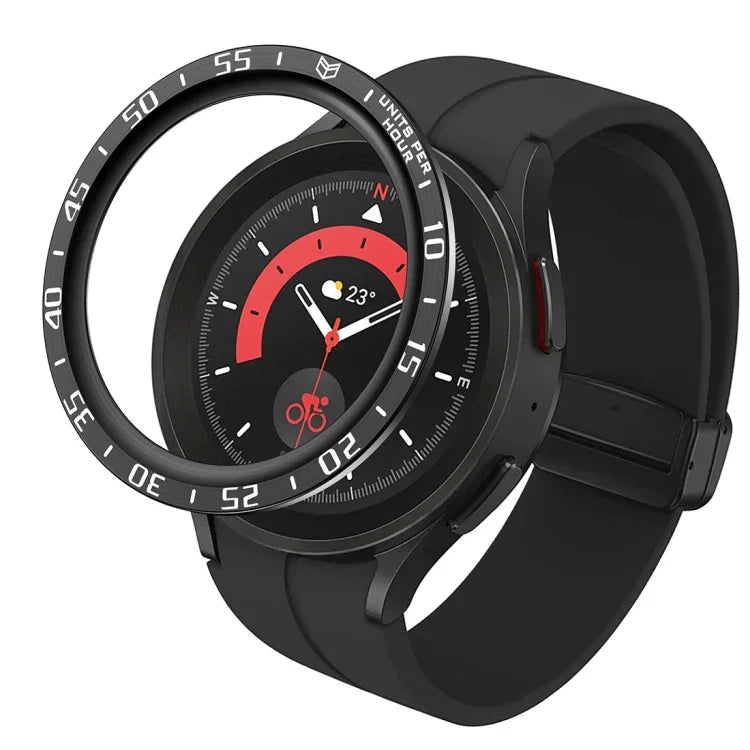 ダイヤルスチール保護フレーム、Samsung Galaxy Watch5 Pro 45mm Aスタイル用、Samsung Galaxy Watch5 Pro 45mm Eスタイル用