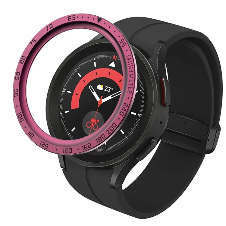 ダイヤルスチール保護フレーム、Samsung Galaxy Watch5 Pro 45mm Aスタイル用、Samsung Galaxy Watch5 Pro 45mm Eスタイル用