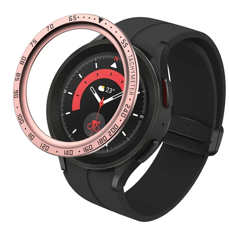 ダイヤルスチール保護フレーム、Samsung Galaxy Watch5 Pro 45mm Aスタイル用、Samsung Galaxy Watch5 Pro 45mm Eスタイル用